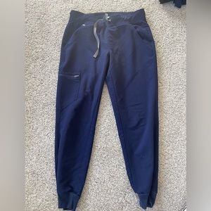 Figs Zamora navy blue joggers, size small petite